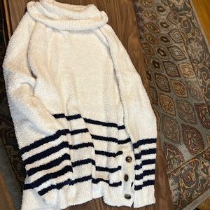 Turtleneck fuzzy sweater